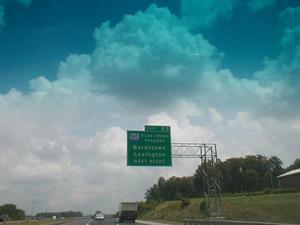Signage for I-65 Exit 93. This is the Blue Grass Parkway exit in Hardin County.
