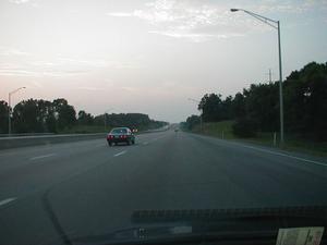Six-lane section of I-75 north of Lexington. (July 5, 2003)