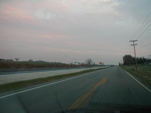 New section of KY 101 beside Old KY 101 in Edmonson County (November 18, 2001)