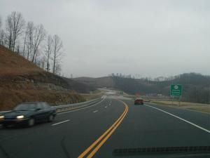 At this time, KY 67 ended at KY 207. The road had been graded north of the KY 207. (January 3, 2003)