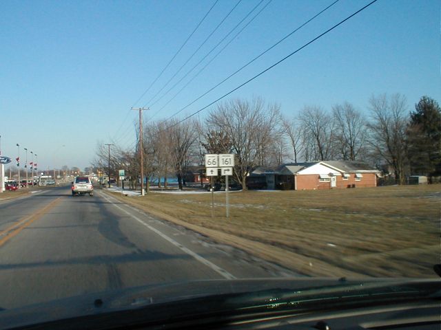Indiana 66-Indiana 161 north of Owensboro (February 8, 2003)