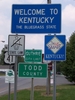 Sign assembly at US 41's southern entry into Kentucky (Sept. 5, 2004).