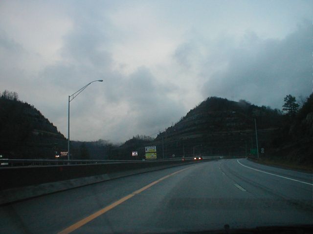US 23 at the Pikeville Cut (January 3, 2003)