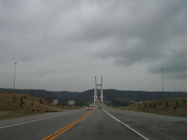Heading north on US 62-US 68, just north of the KY 8 interchange.