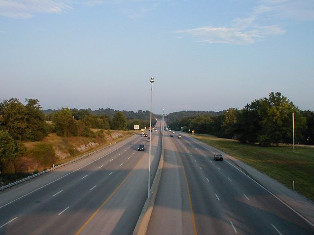 Looking South on I-75 towards the Clays Ferry Bridge from Exit 99
