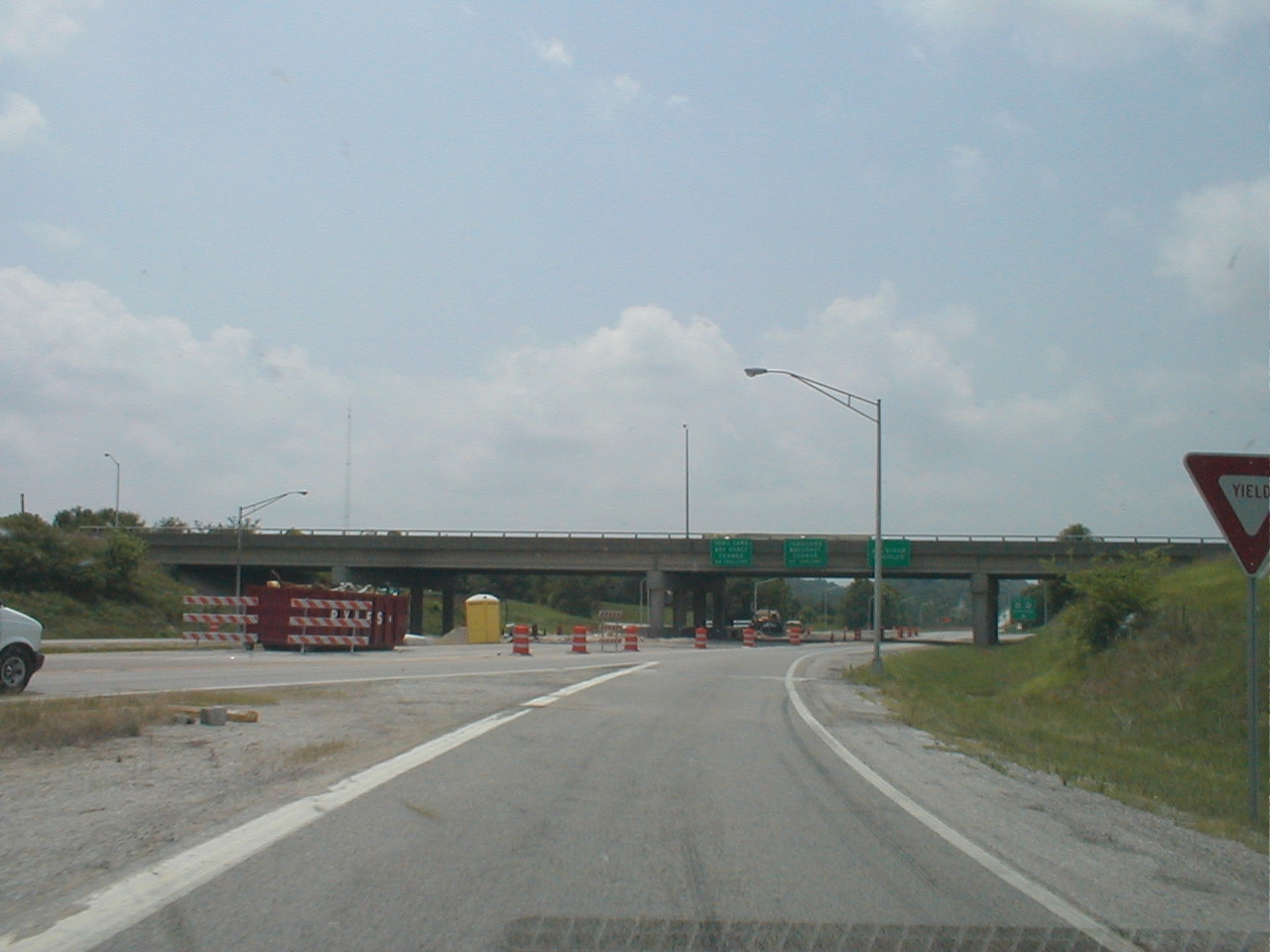 Construction to remove the toll booths at Exit 27.