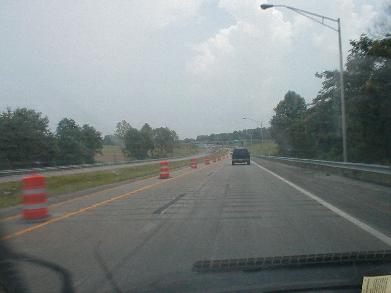 Approach to former toll booths at Exit 62