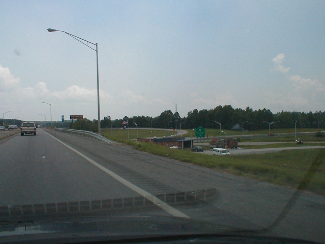 Two of the cloverleaf-like ramps at Exit 62.