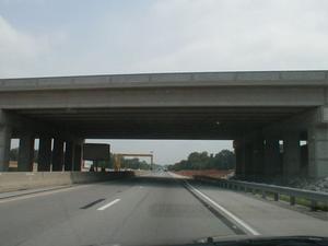 The new KY 234 overpass at what will become Exit 26. (June 29, 2001)