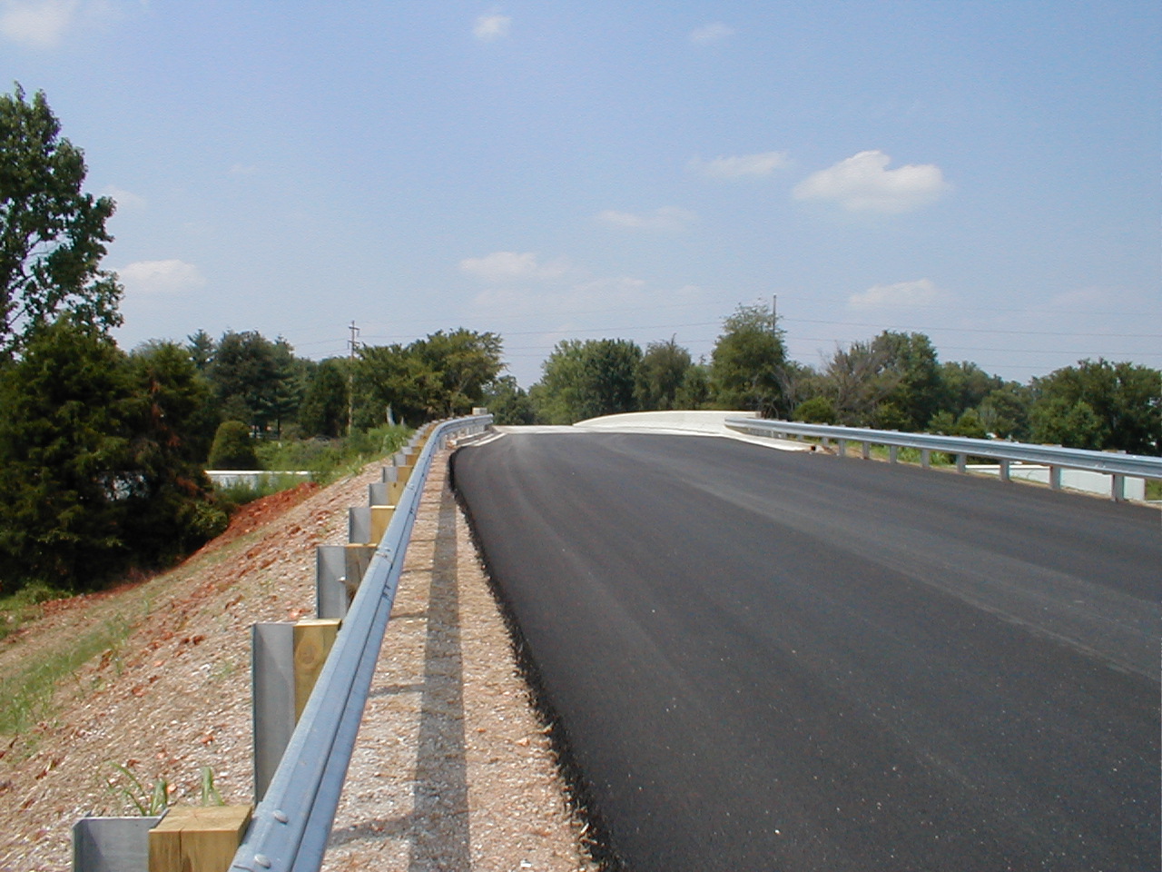 A newly completed overpass over I-65.