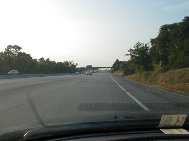 Entering I-75 from the northbound rest area in Madison County. (July 5, 2003)
