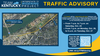 Map of the I-71 widening project limits in Louisville and the Oct. 24 and Oct. 26-27, 2026 lane closures on I-71 South (Kentucky Transportation Cabinet graphic)