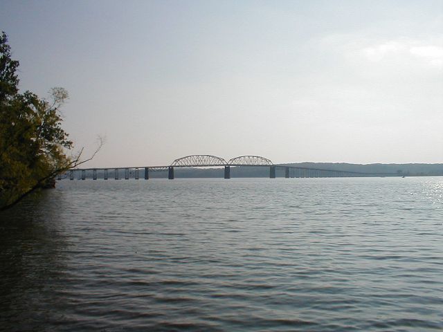 The Henry R. Lawrence Memorial Bridge carrying US 68/KY 80 over Lake Barkley.
