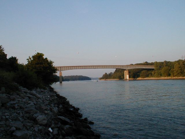 The Between the Rivers Memorial Bridge over the canal connecting Lake Barkley and Kentucky Lake.
