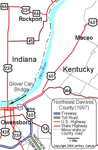 [William H. Natcher Bridge Location Map (1997)]