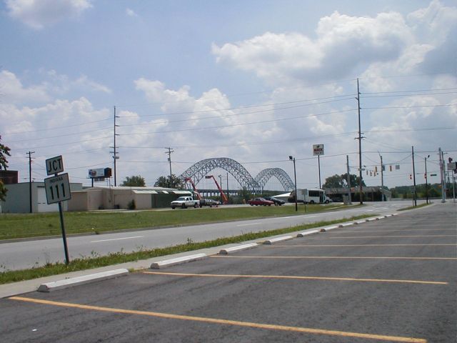 I-64 Sherman Minton Bridge viewed from New Albany, IN