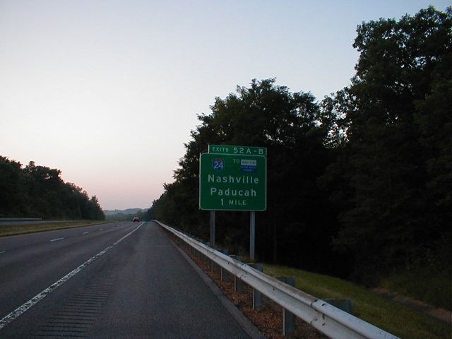 Signage for Exit 52 on the Purchase Parkway. (July 20, 2003)