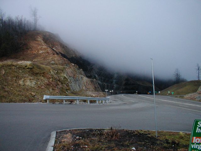 US 23 entering Kentucky from Virginia at Pound Gap (January 2, 2003)